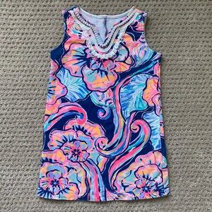 Lilly Pulitzer girls dress, not sure of exact size